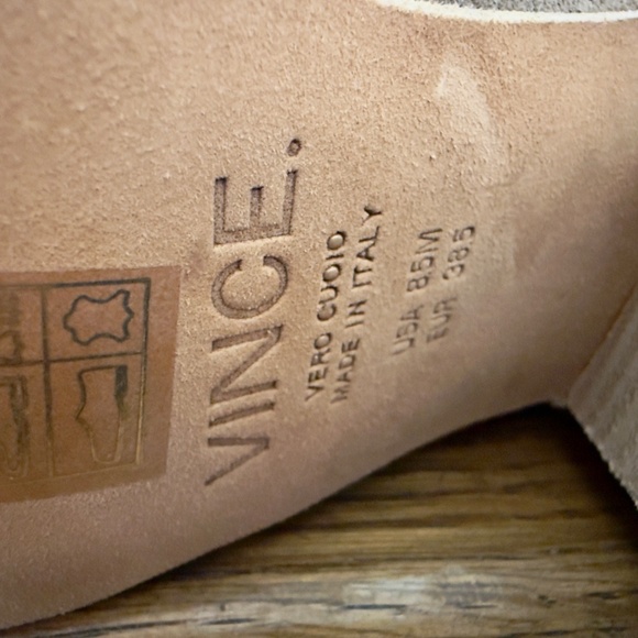 Vince Haider Suede Ankle Boots Taupe/Tan 8.5 NWOT - Picture 3 of 12